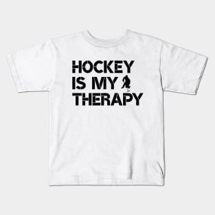 Hockey is my therapy Kids T-Shirt